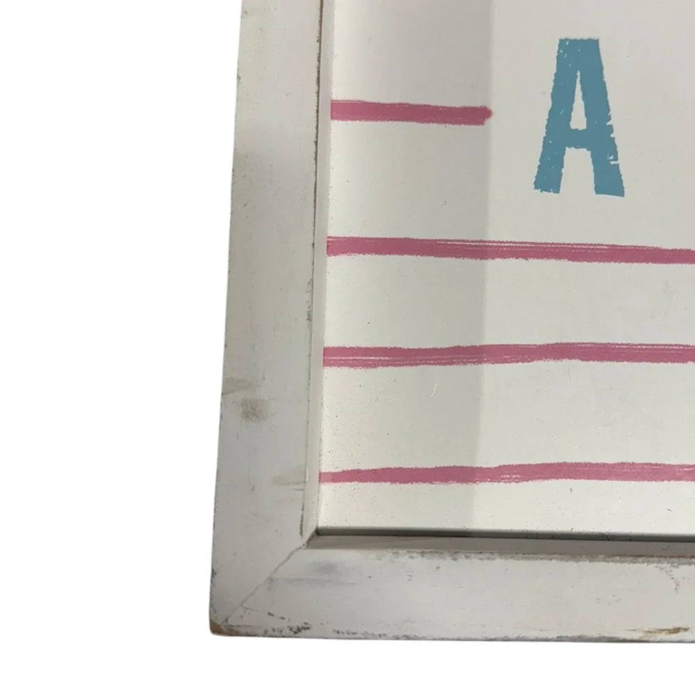 Splish Splash Bathroom Wall Decor Sign - Farmhouse Style - Pink‎ Gray Blue WP72Q
